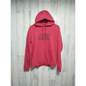 Red Nike Pullover Longsleeve Hoodie Sweater Size Medium